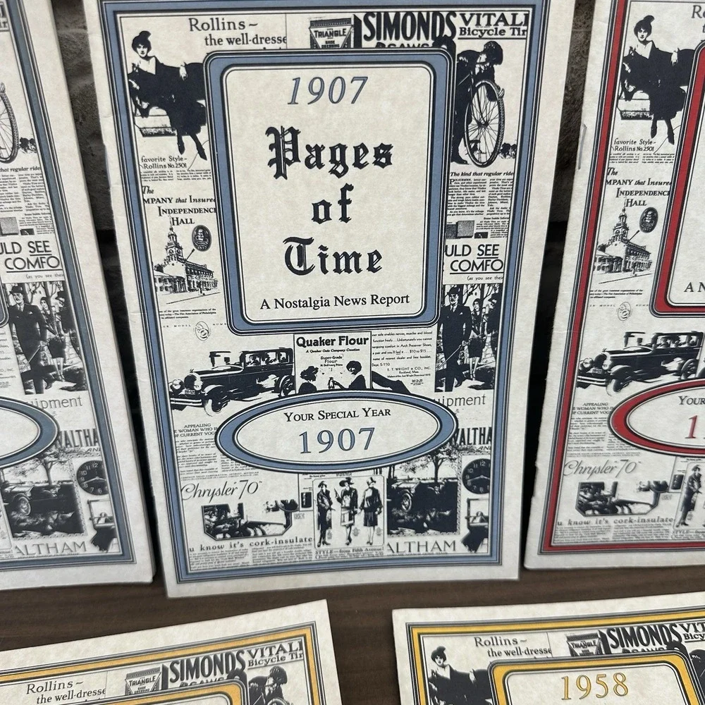 7 Year Pages Of Time Nostalgia News Report Booklet 1903,‎ 07, 32, 33, 55, 58, 63